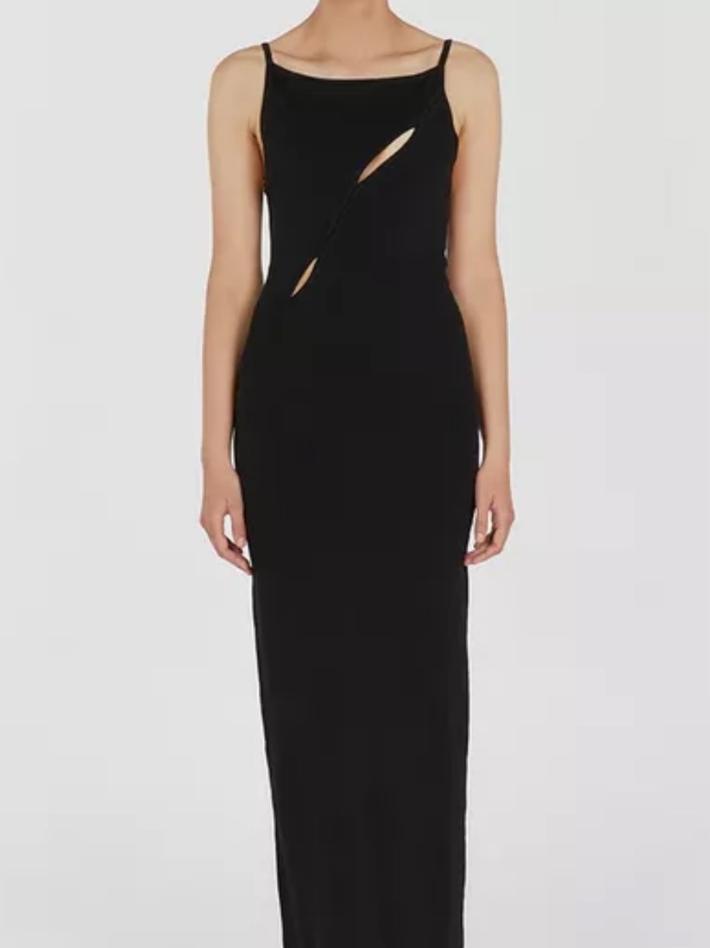 DISSH CORA BLACK KNIT MAXI DRESS